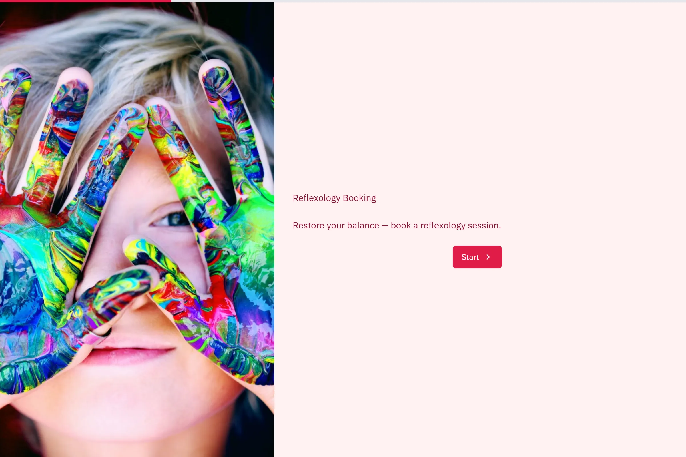 Reflexology Booking template preview