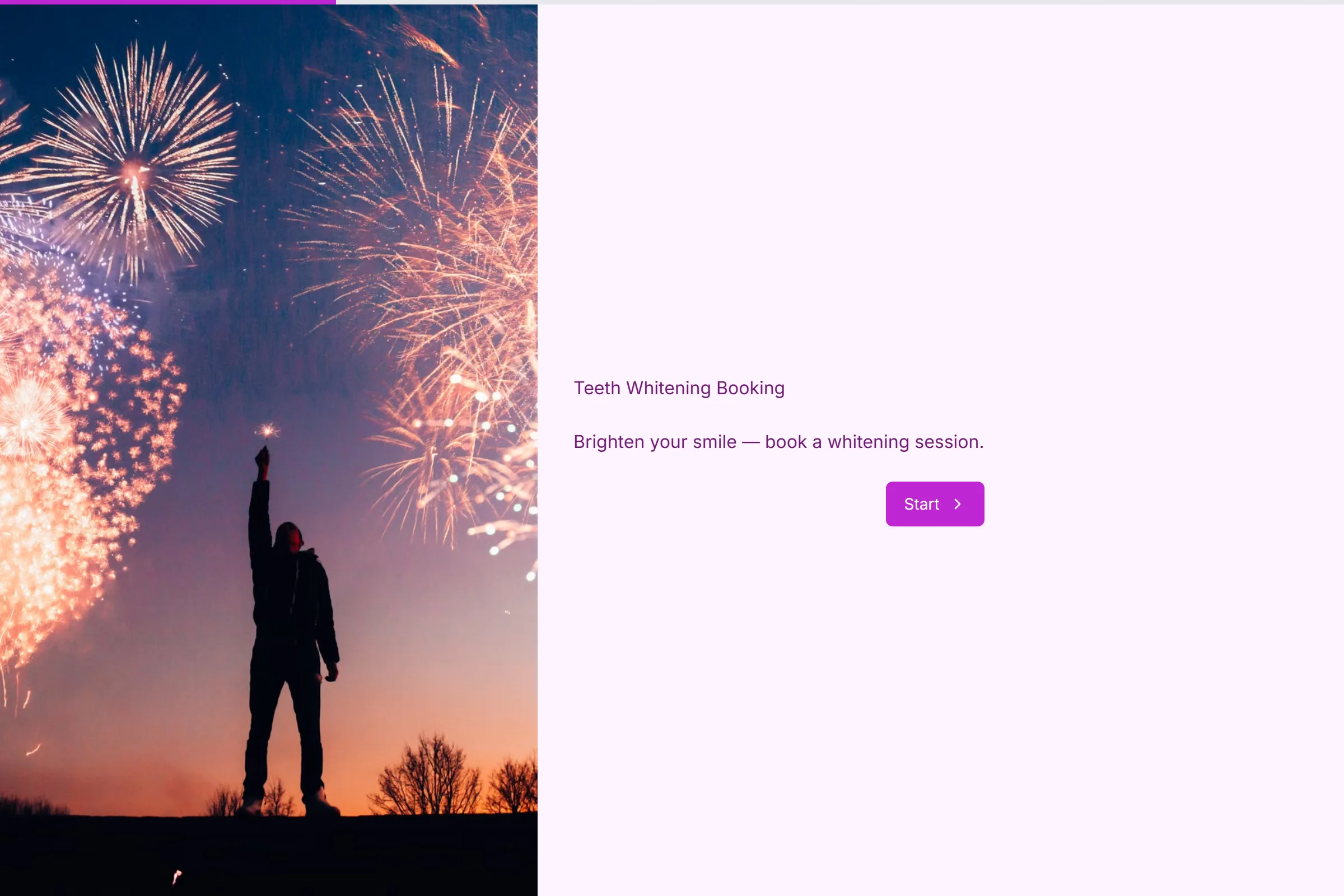 Teeth Whitening Booking template preview
